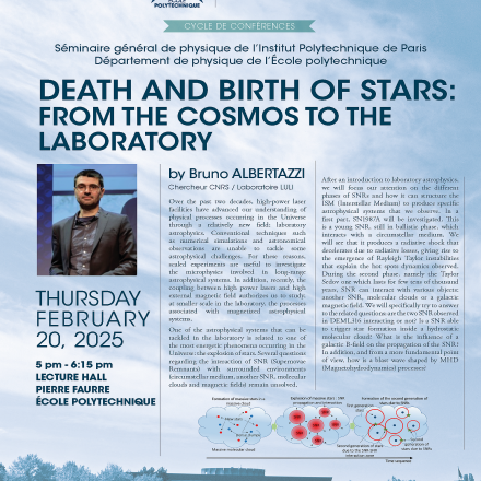 Death and birth of stars : from the cosmos to the laboratory