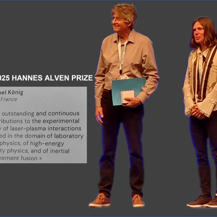 Michel Koenig awarded the 2025 Hannes Alvèn Prize at the 2026 EPS DPP conference